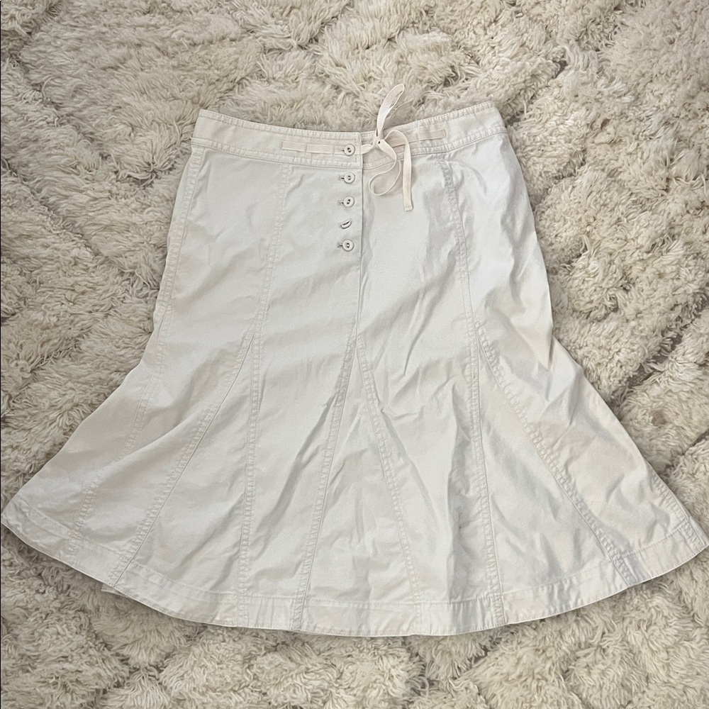 Ann Taylor Cream A-Line Skirt